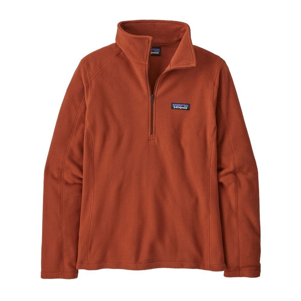 NWOT Patagonia Burnished Red Micro D 1/4 Zip Fleece Sweater Size Medium